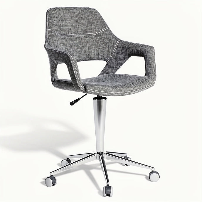 **Contemporary Adjustable Office Chair with Chrome Base**