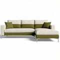 **Modern Two-Tone Sectional Sofa with Adjustable Chaise Lounge**